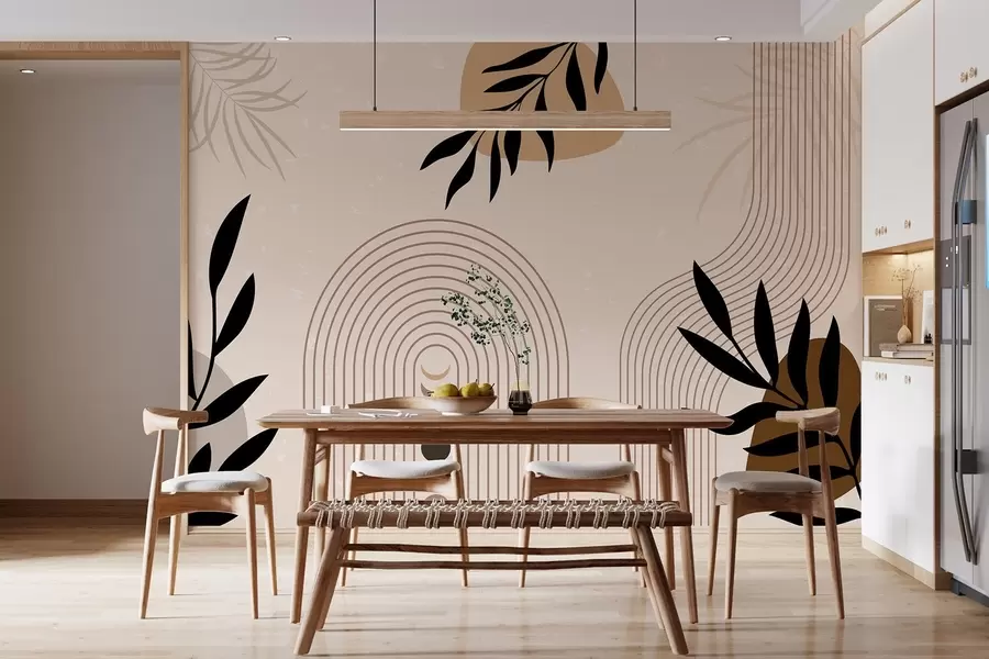 Шпалери Абстракт з рослинами w04745