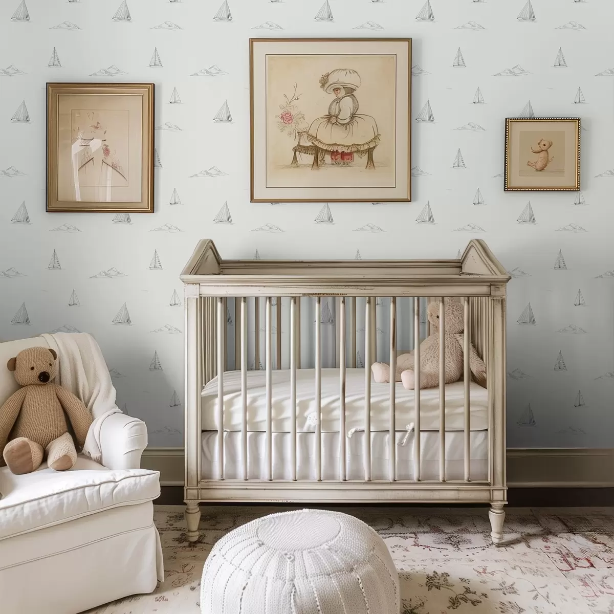 Шпалери Ескізи яхт і островів, світлий фон a00654v2