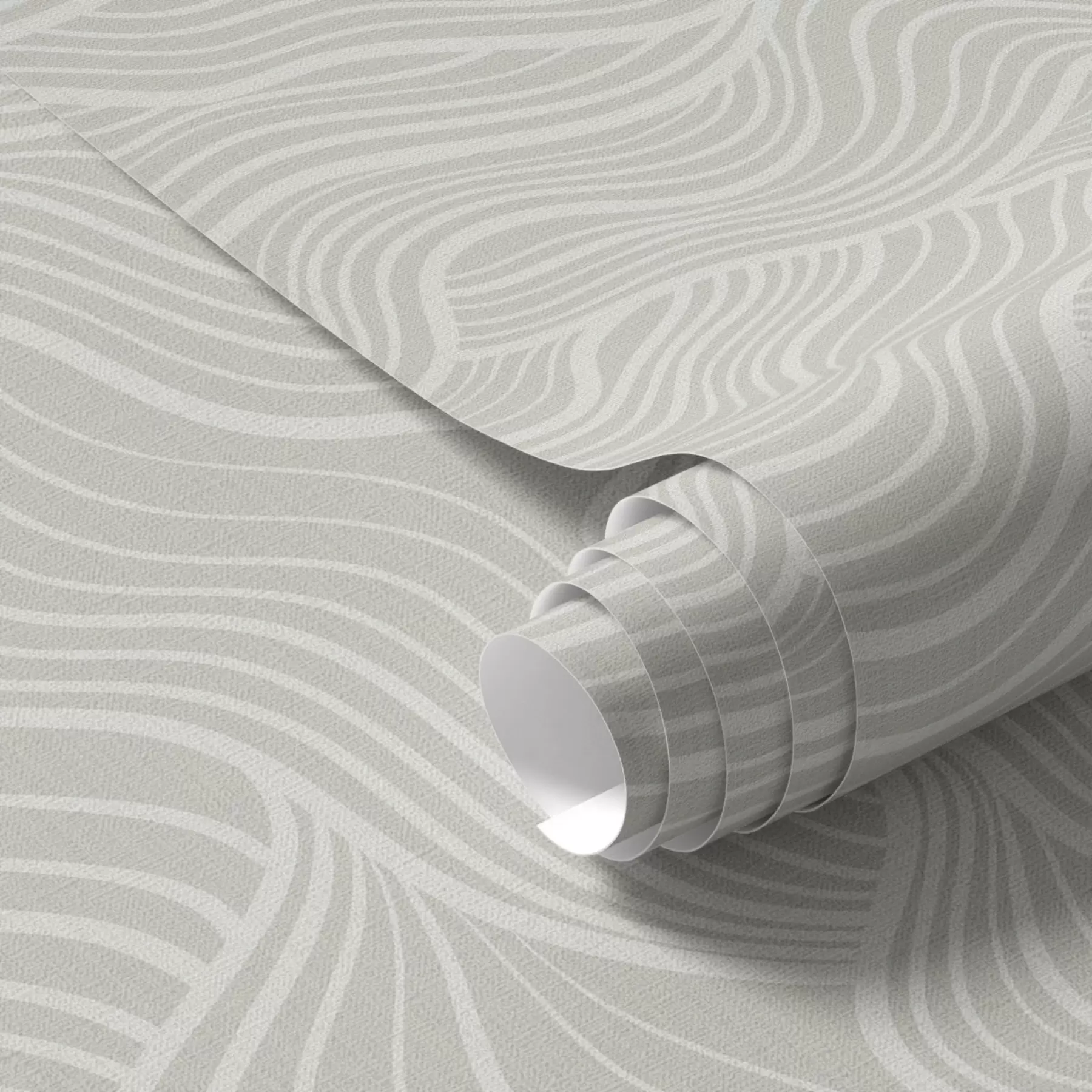 Шпалери Хвилі на сіро-оливковому тлі з текстурою тканини a00681