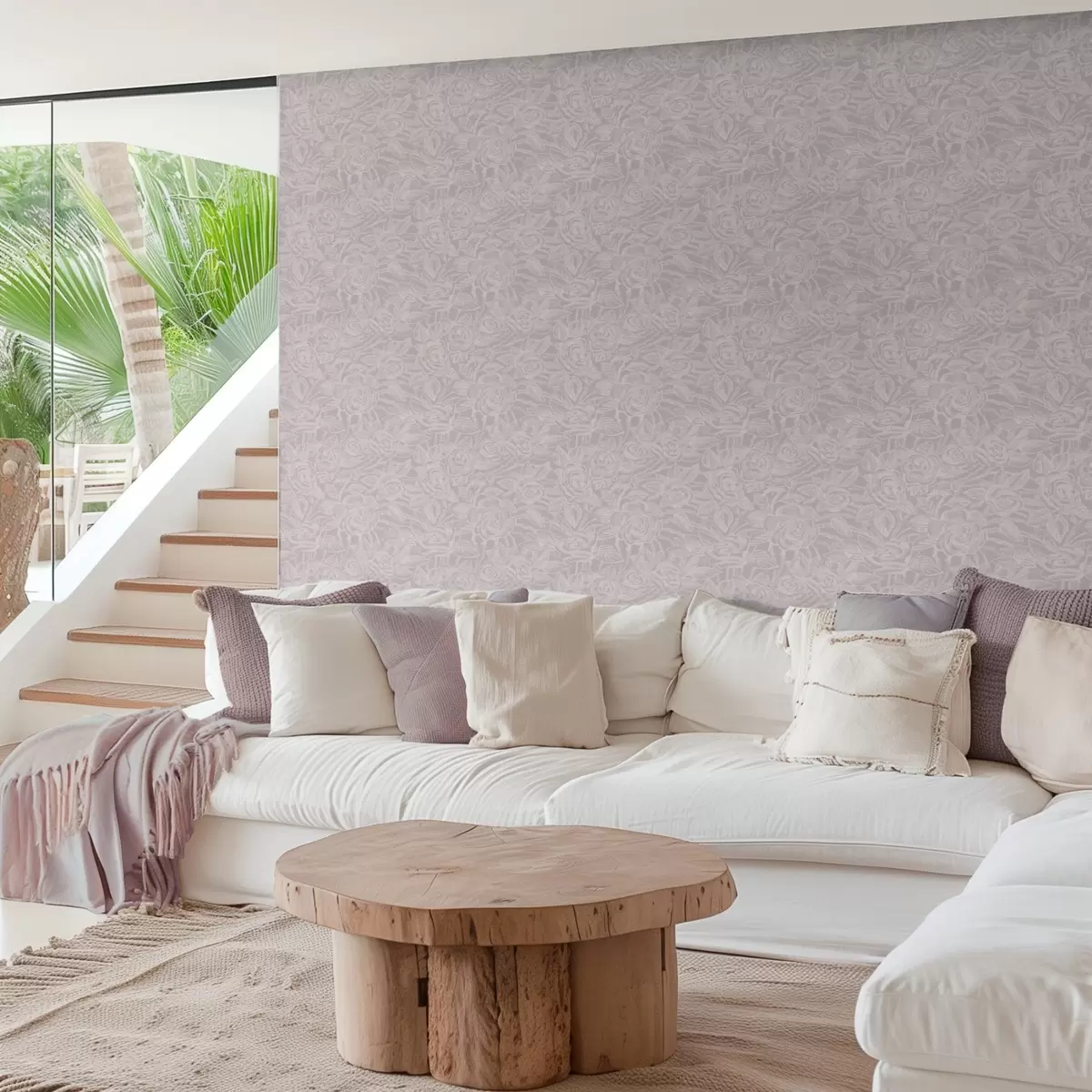 Шпалери Вигравірувані троянди на світло-сірому тлі a00841v1