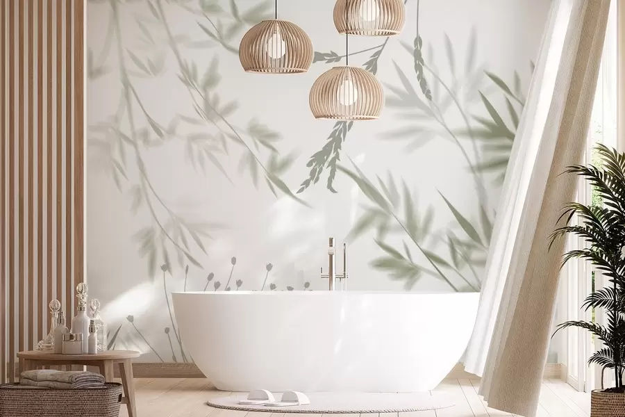 Шпалери Силуети листя w04850