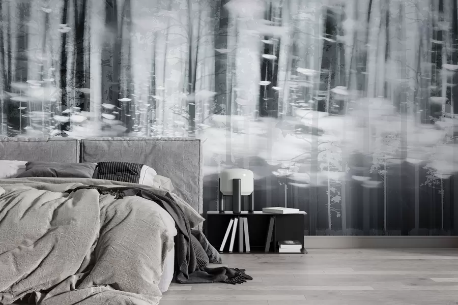 Шпалери Стилізовані стовбури дерев у пастельних кольорах w04844v2