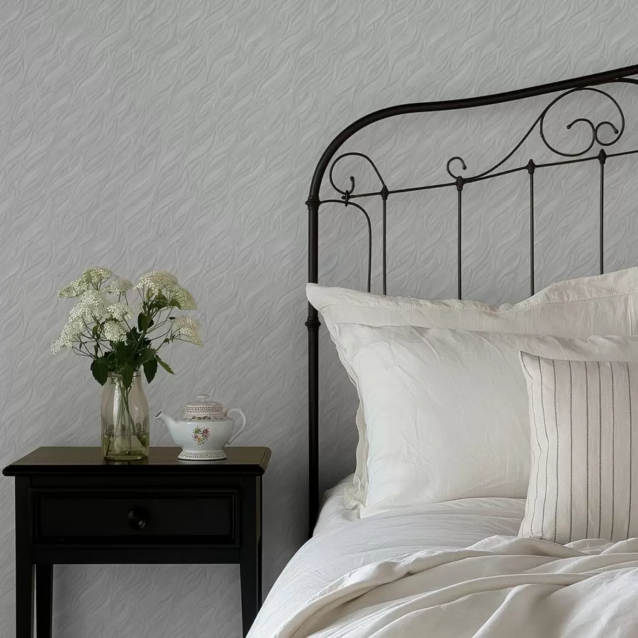 Шпалери Текстуровані хвилі, світло-м'ятний колір a00688v2