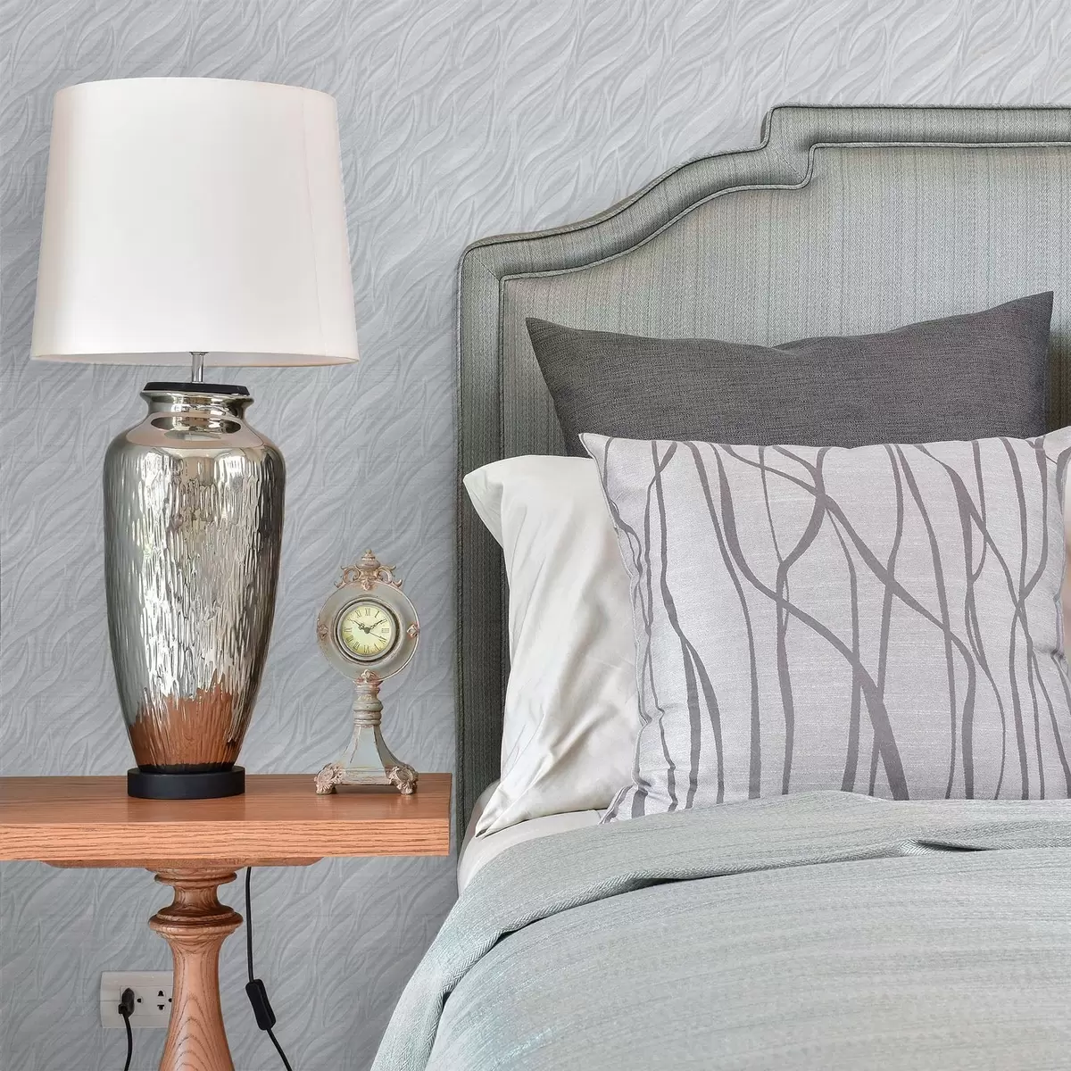 Шпалери Текстуровані хвилі, прохолодний синьо-сірий колір a00688v3