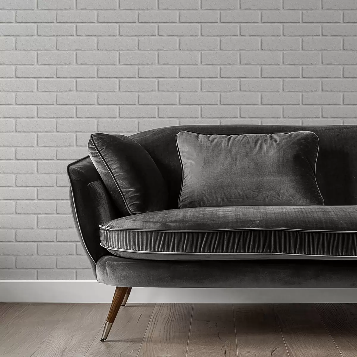 Шпалери Текстура білої цегли, горизонтальне розташування a00877