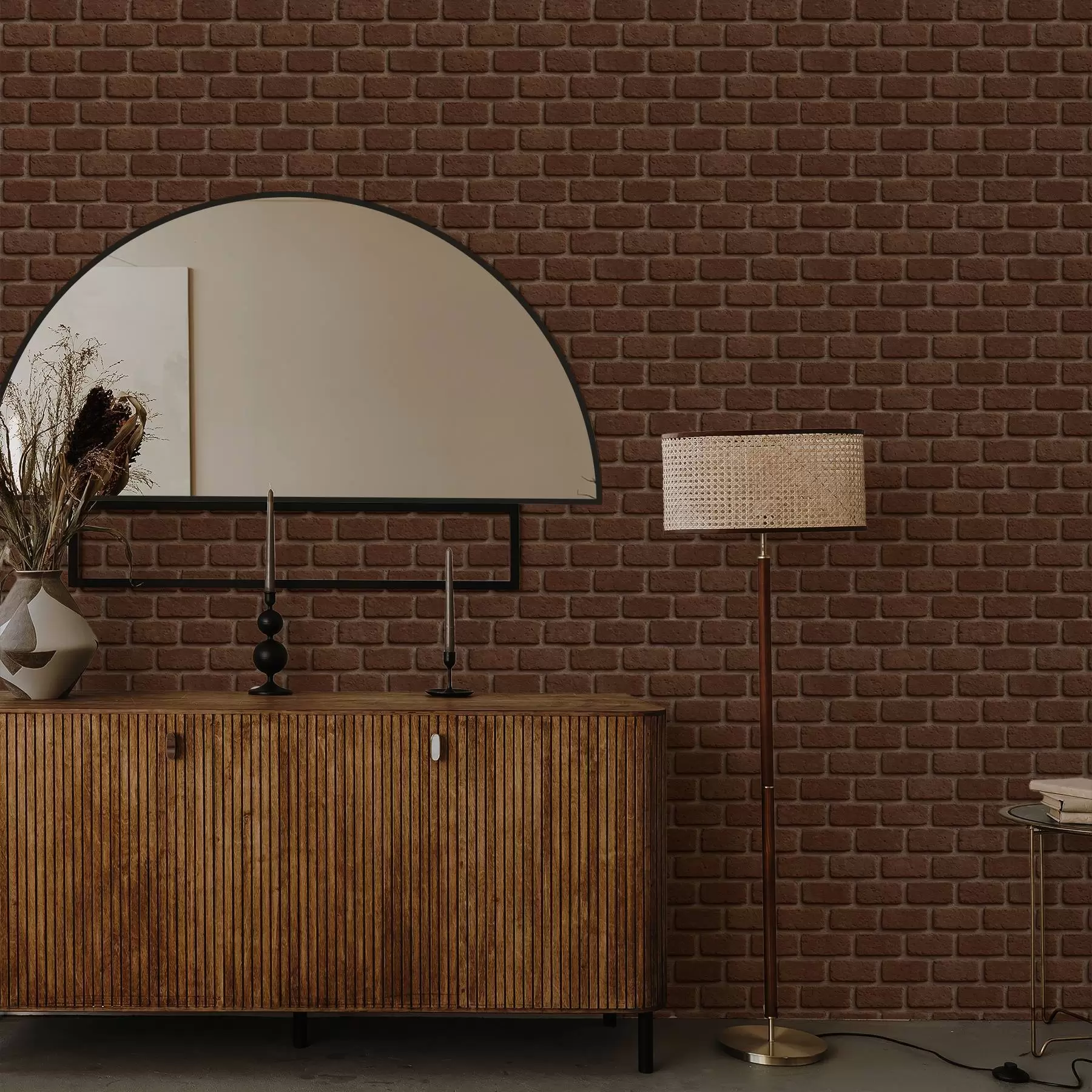 Шпалери Текстура рустикальної коричневої цегли a00879