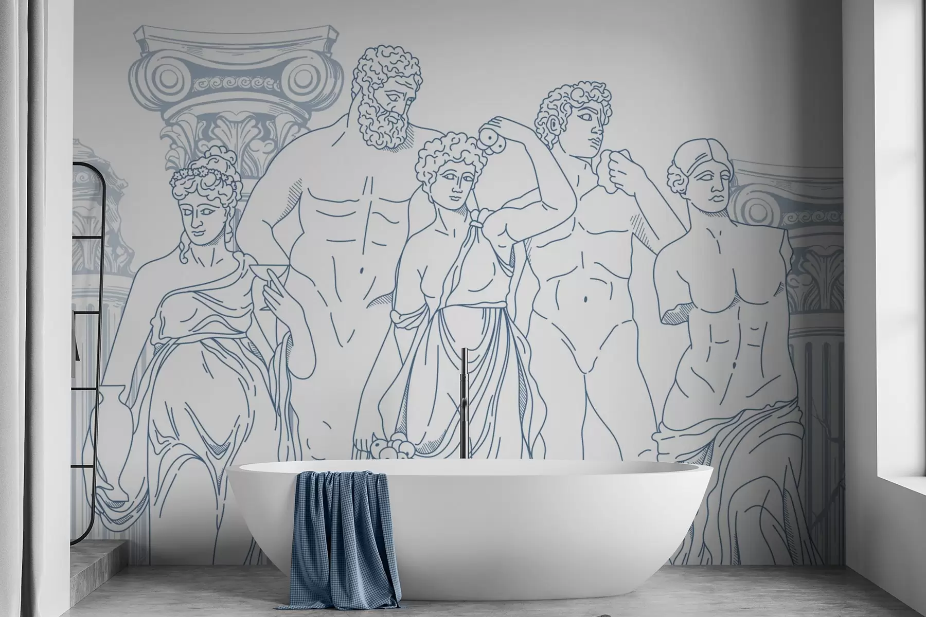 Шпалери Стародавні люди і колони w04865