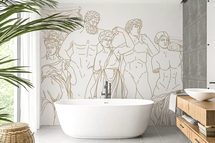 Шпалери Стародавні люди і колони w04865v1