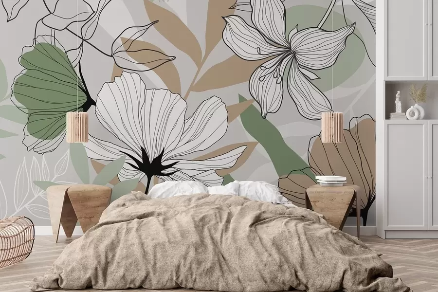 Шпалери Абстрактні рослини та квіти w04898v2