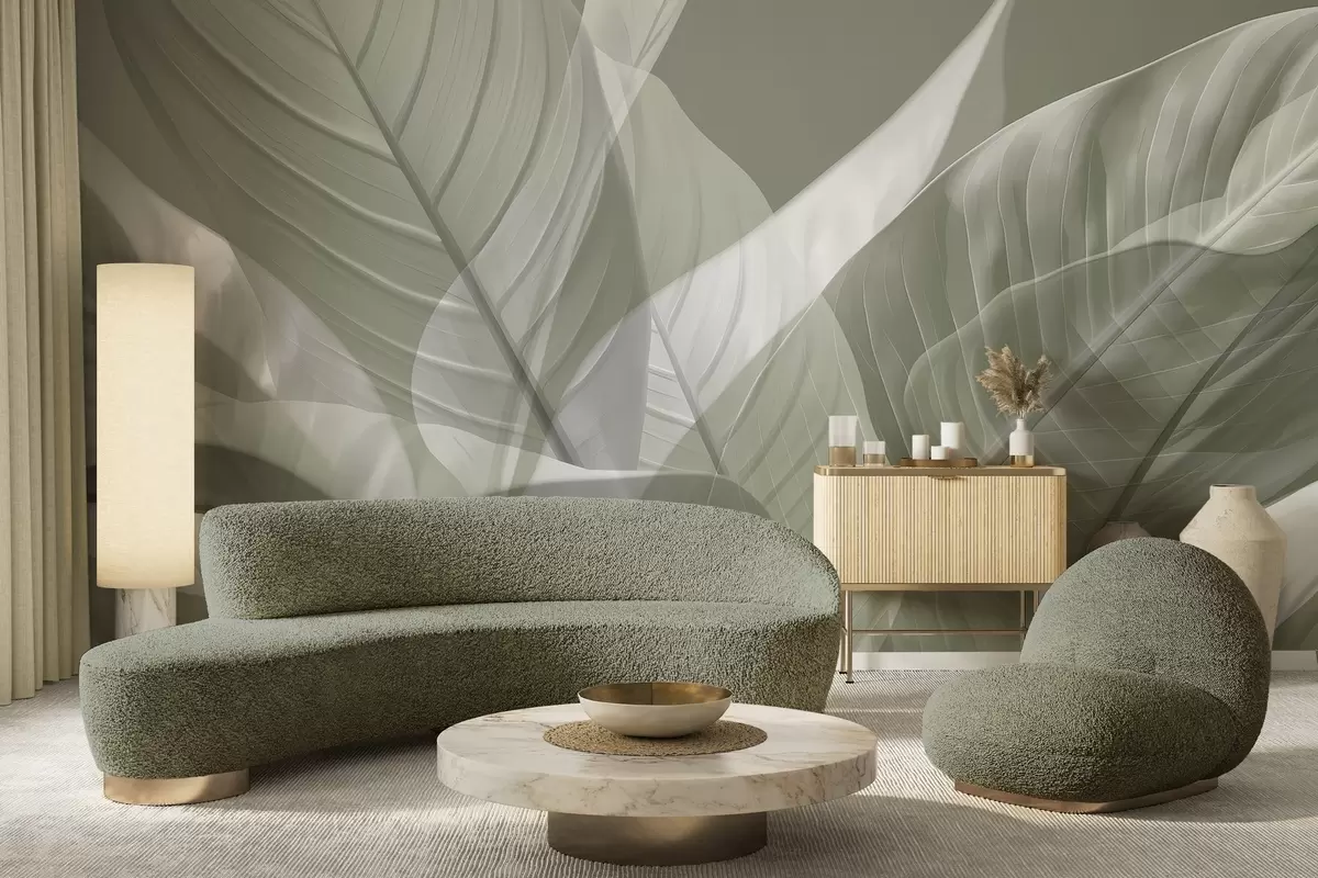 Шпалери Велике листя w04901