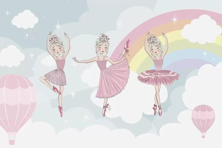 Шпалери Принцеси на тлі неба і веселки w04907