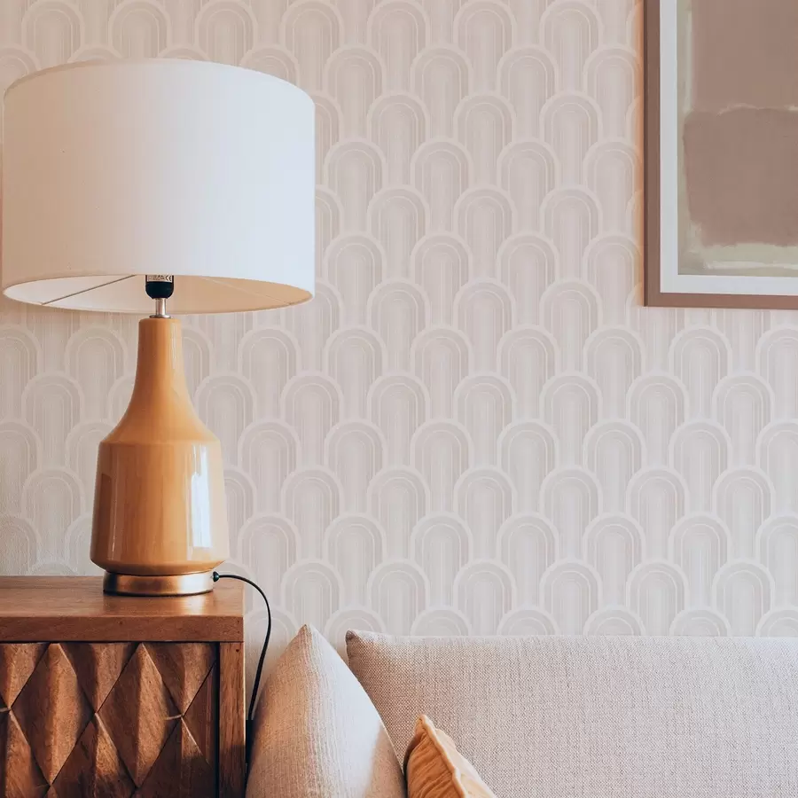 Шпалери Невеликі аркові модулі в теплих кремово-бежевих відтінках a00924