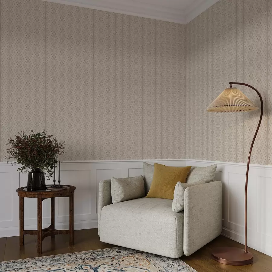 Шпалери Легкий діамантовий орнамент у спокійних бежевих тонах a00925v2