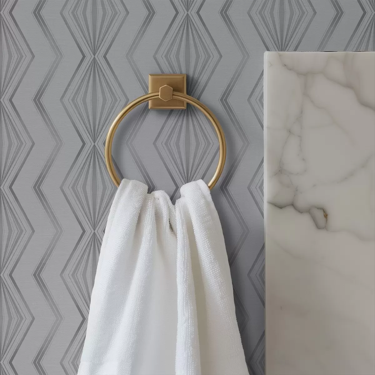 Шпалери Світло-сірий геометричний візерунок у вигляді ромбів a00973v2