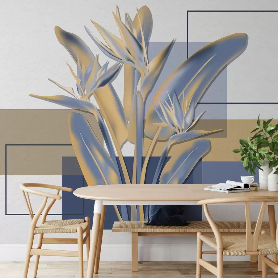 Шпалери Стреліція і геометрія w04949v1