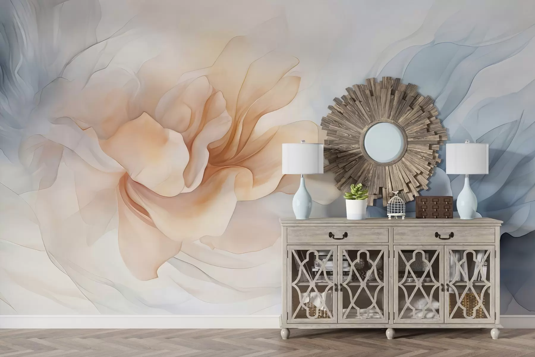 Шпалери Напівпрозорі бутони w04951