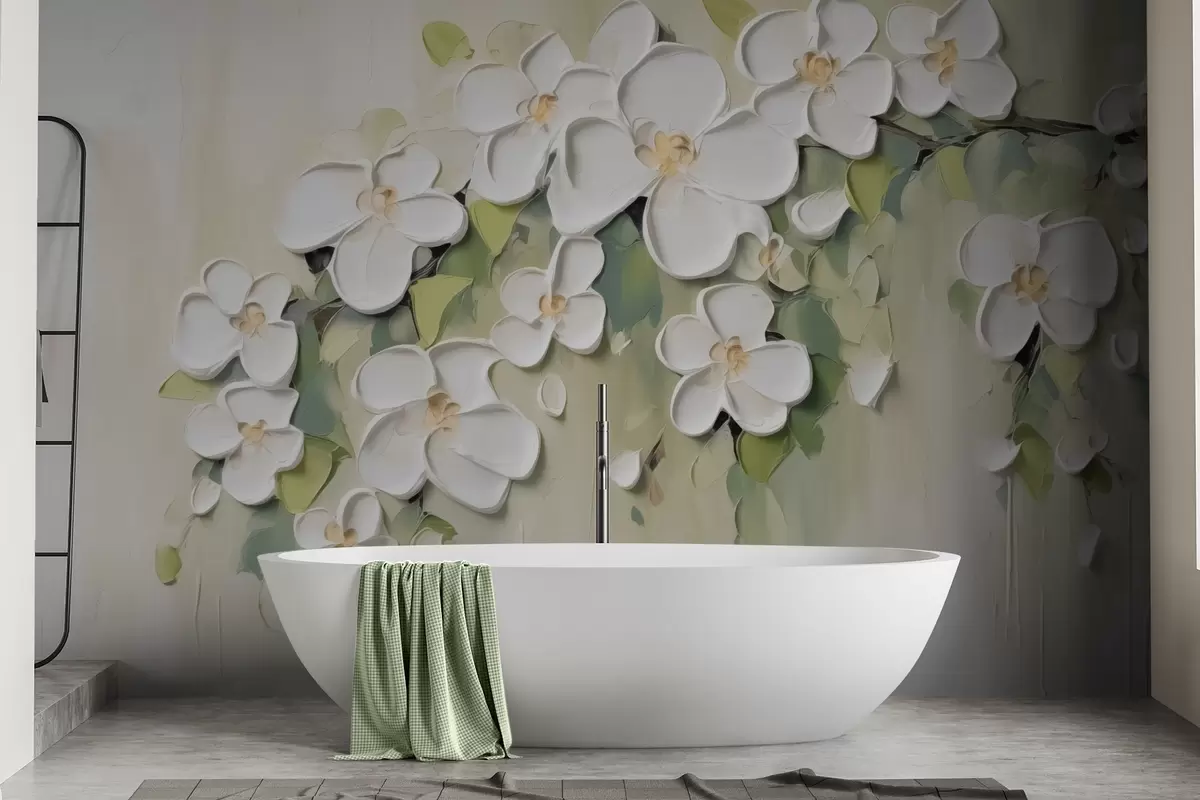 Шпалери Гілка з квітами w04978