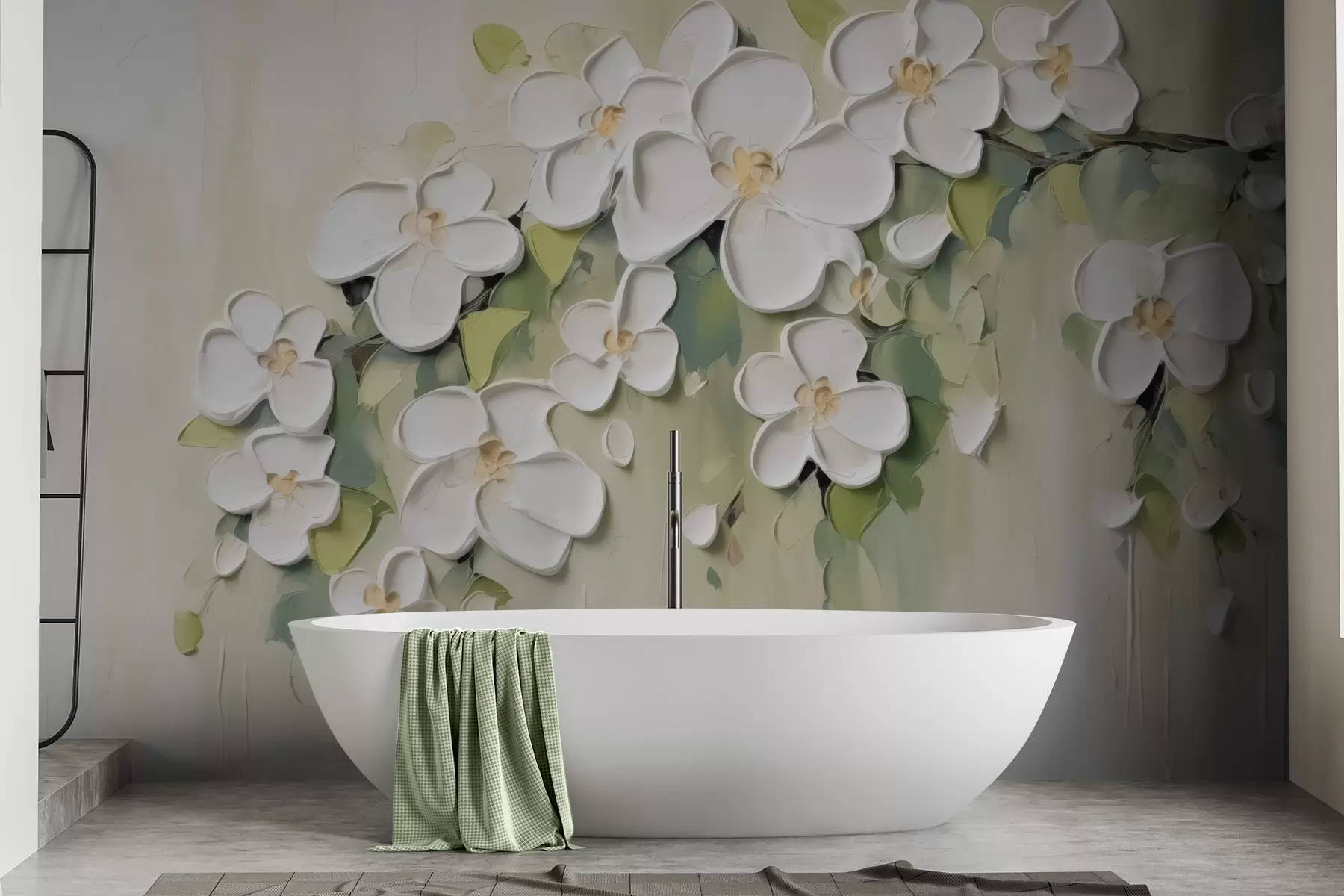 Шпалери Гілка з квітами w04978