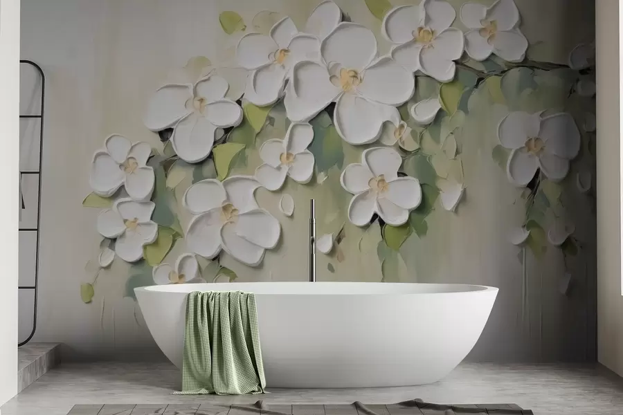 Шпалери Гілка з квітами w04978