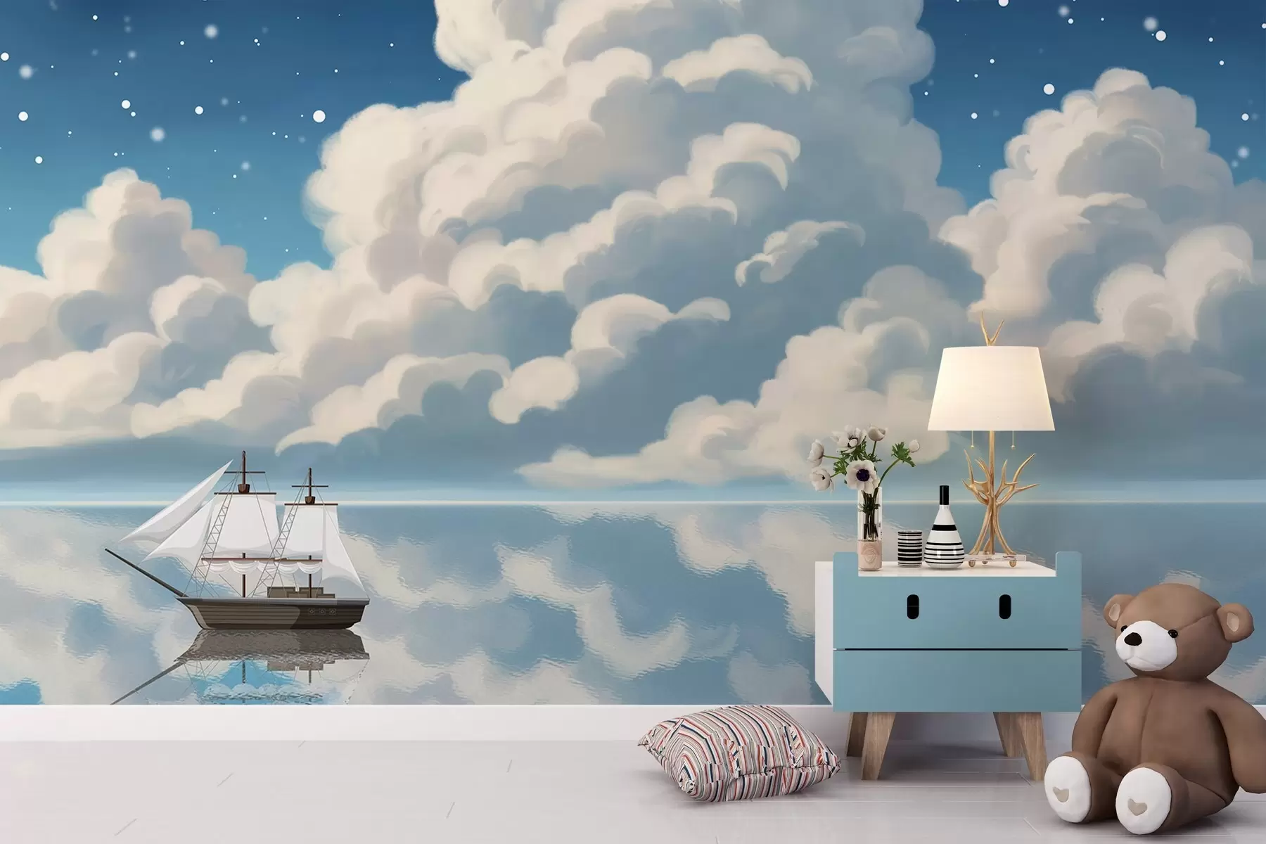 Шпалери Густі хмари над водою w04996