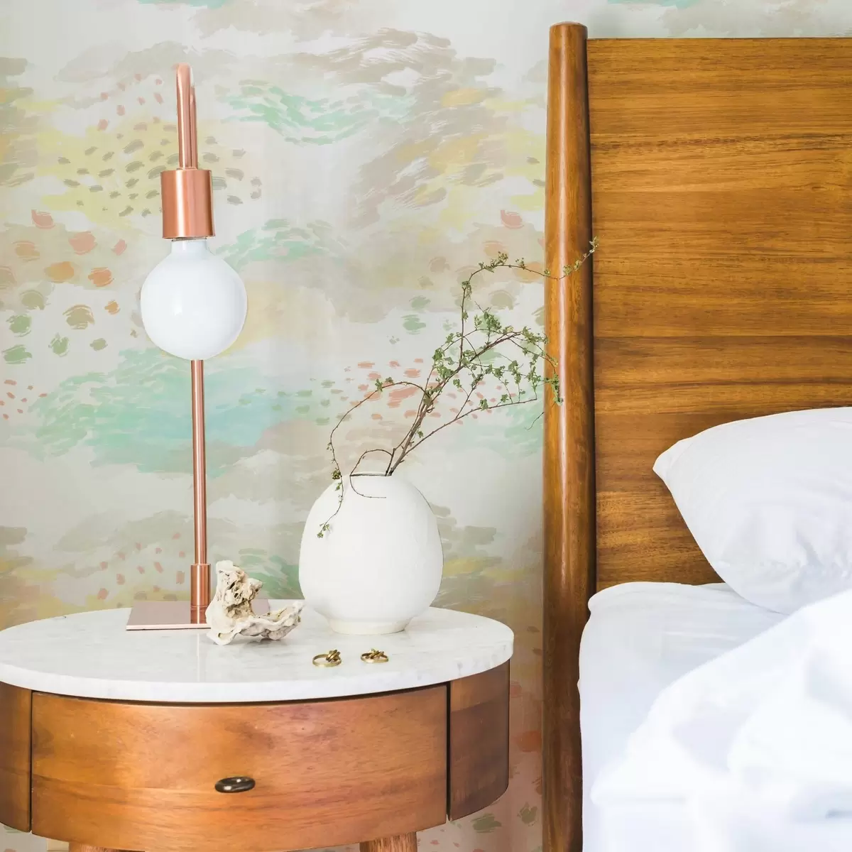 Шпалери Легкі пастельні мазки на майже білому тлі a00999