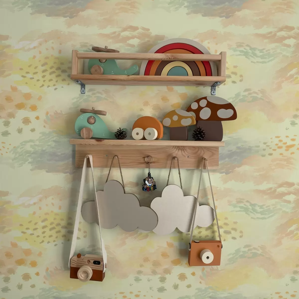 Шпалери Пастельні мазки в теплій кремово-жовтій палітрі a00999v1