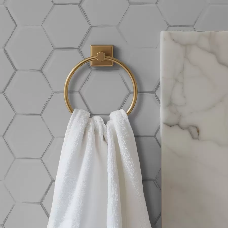 Шпалери Білі тривимірні шестикутники на гладкому тлі a01059