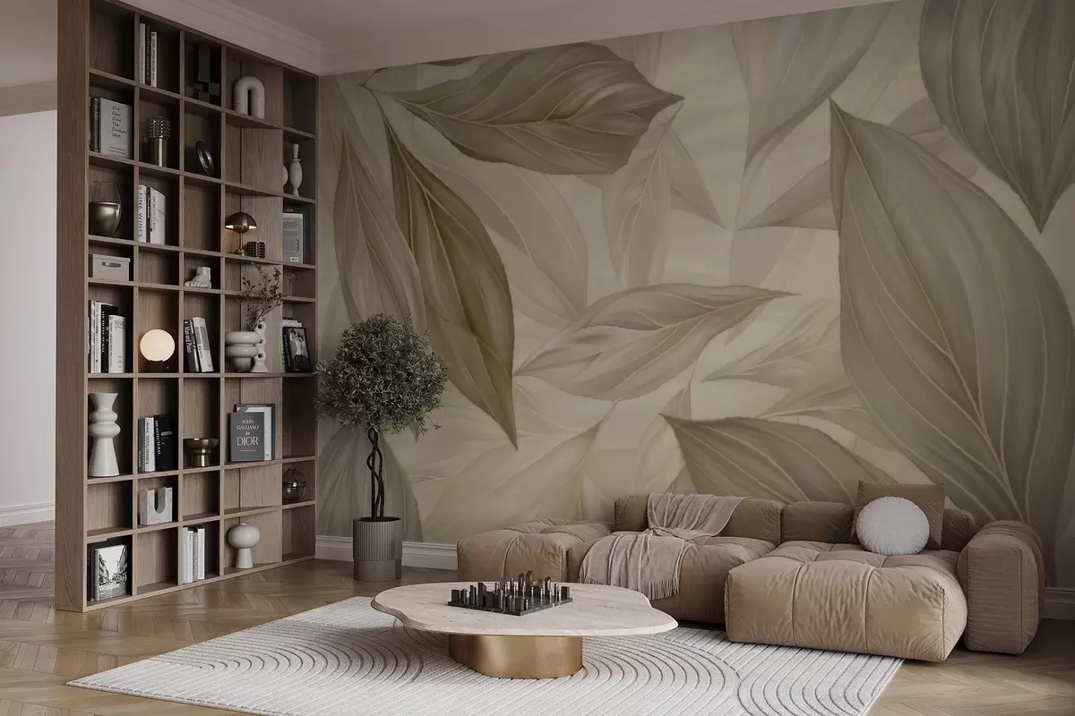 Шпалери Абстрактні ніжні листя w04969