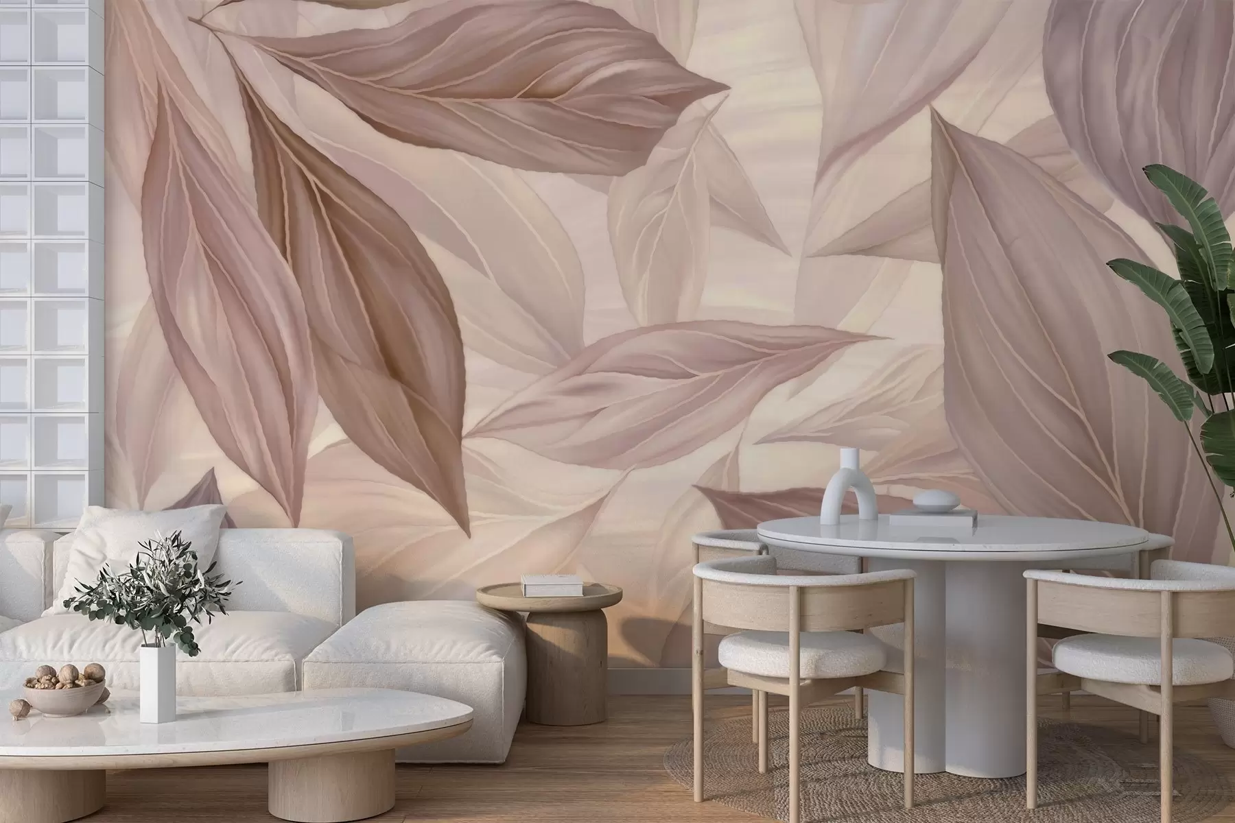 Шпалери Абстрактні ніжні листя w04969v1