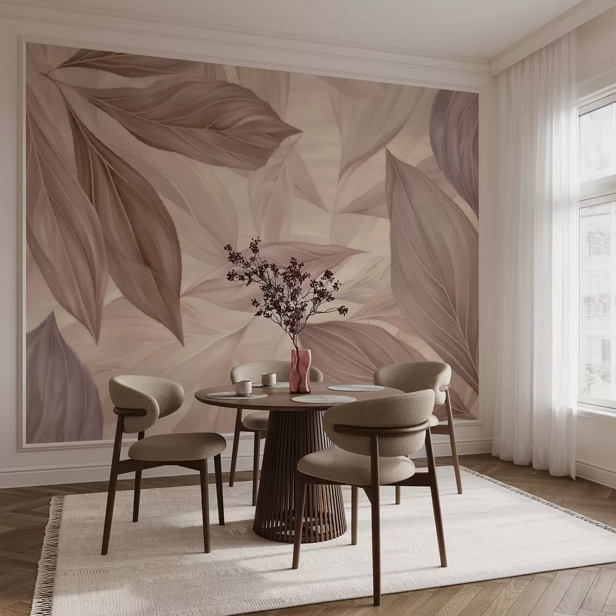 Шпалери Абстрактні ніжні листя w04969v1