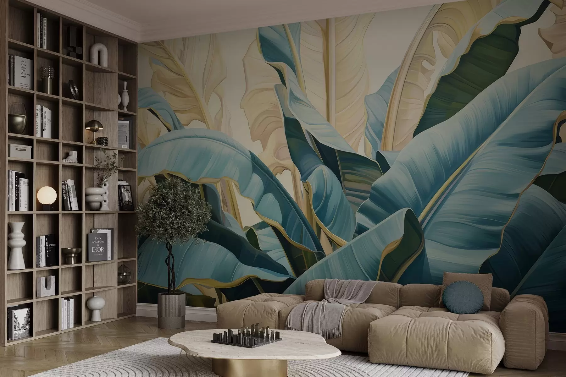 Шпалери Великі бананові листя w05005