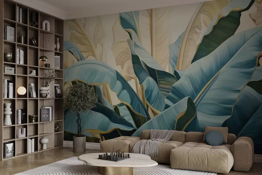 Шпалери Великі бананові листя w05005