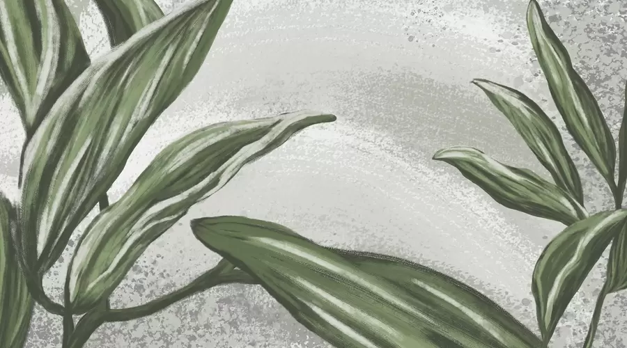 Шпалери Пишна зелень на фактурному тлі w01682