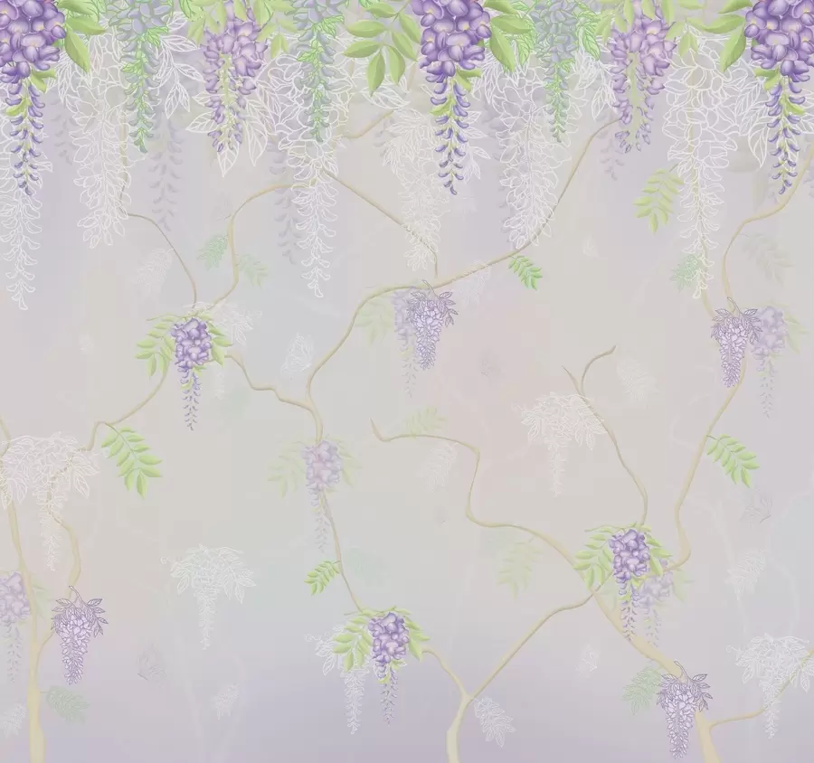 Шпалери Елегантний квітковий дизайн у пастельних тонах w01685