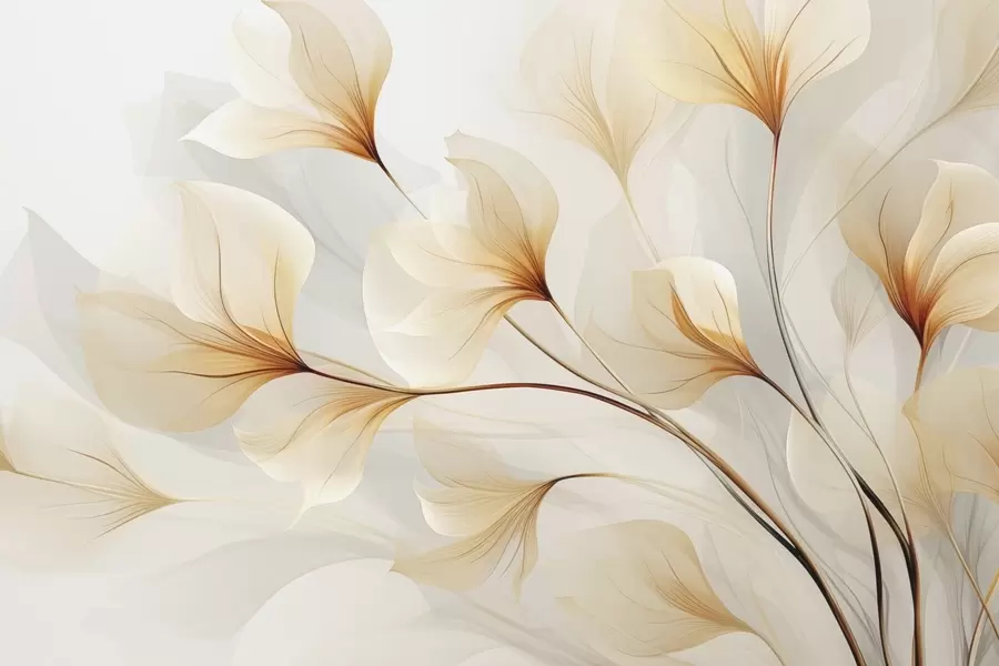 Шпалери Абстрактні квіти w09596