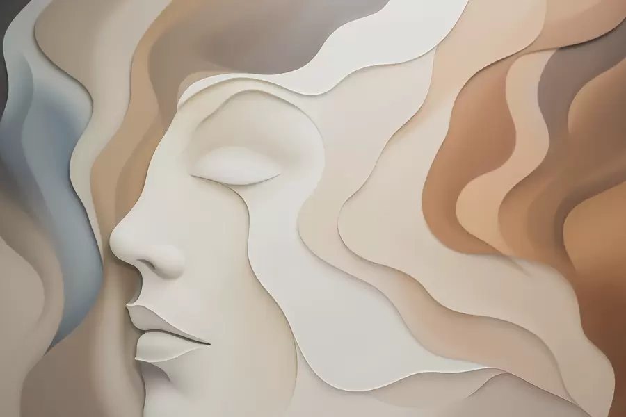 Шпалери Абстрактне обличчя w04869