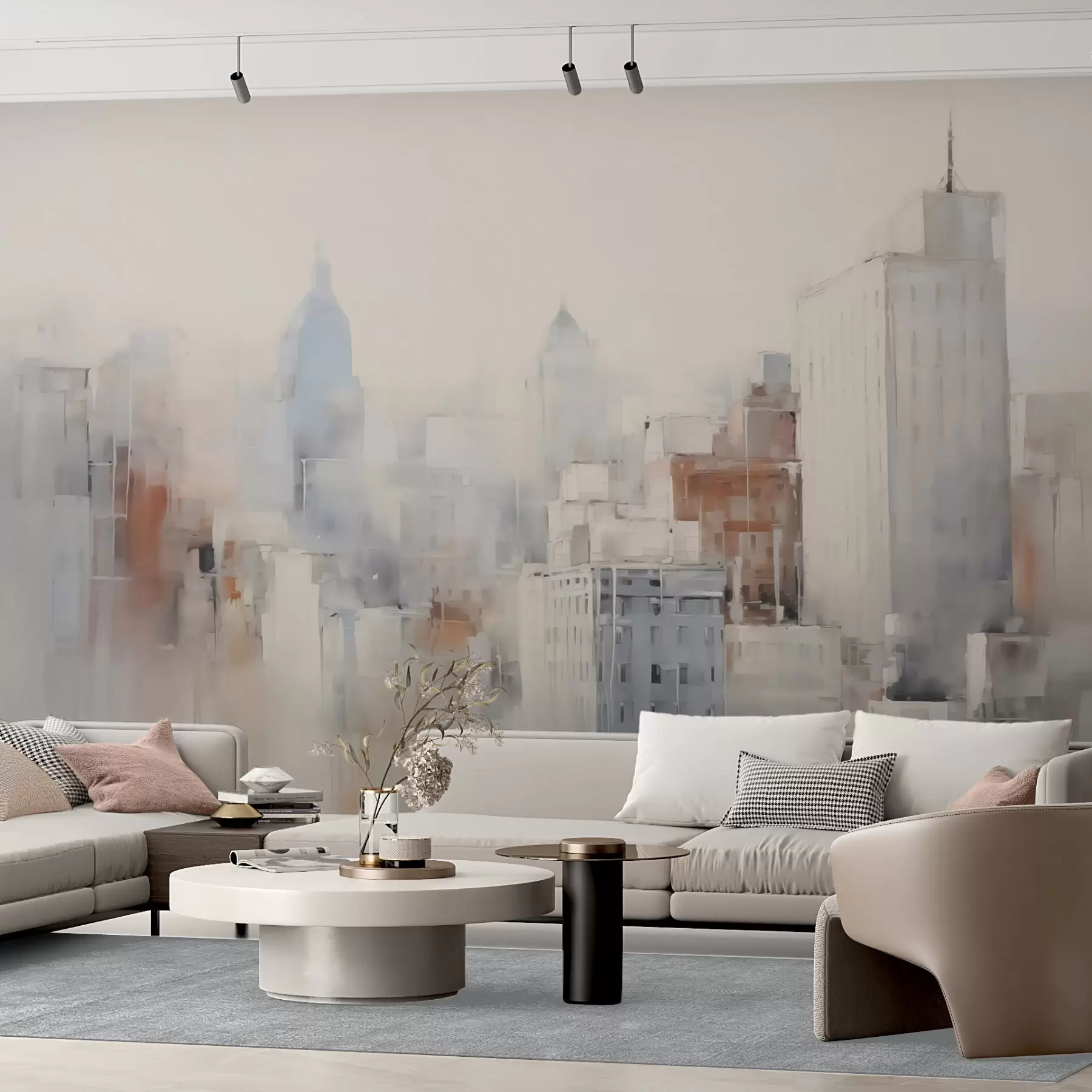 Шпалери Абстрактна міська імітація живопису w04897