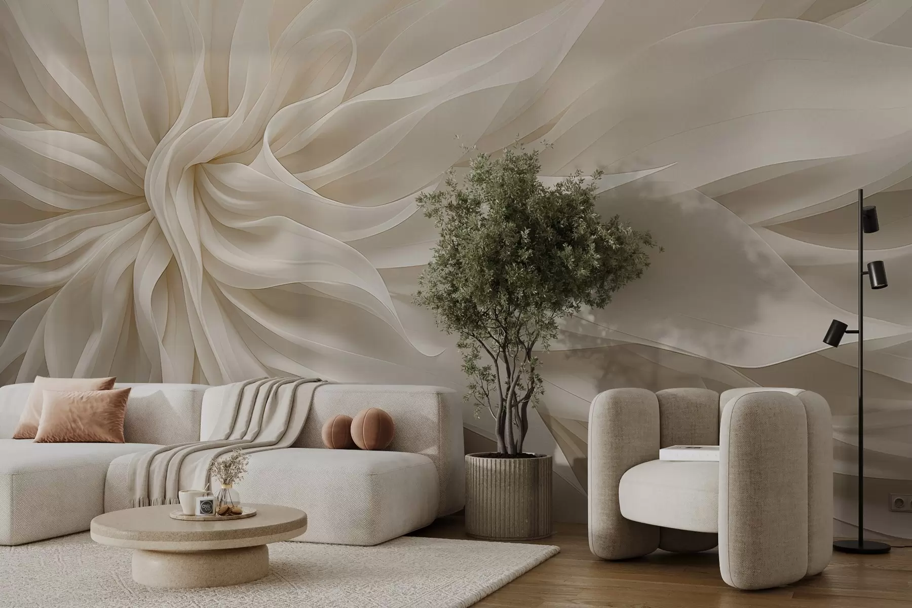 Шпалери Шовкові пелюстки світла w05050