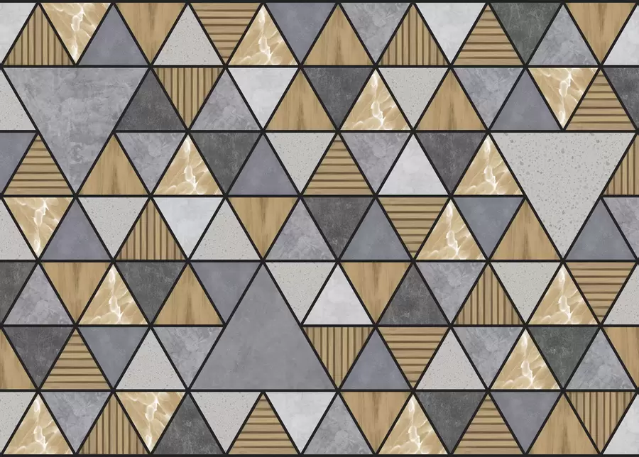 Шпалери Трикутний орнамент з нейтральними та теплими кольорами w05096v1