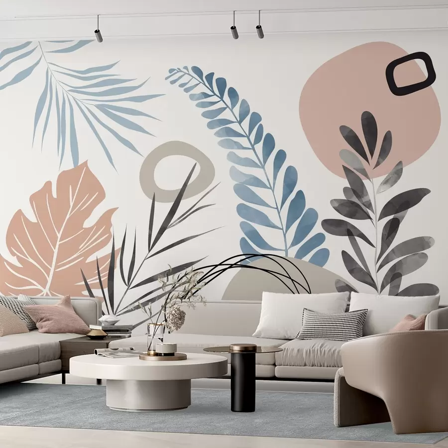 Шпалери Абстракція з рослинністю w05137v1