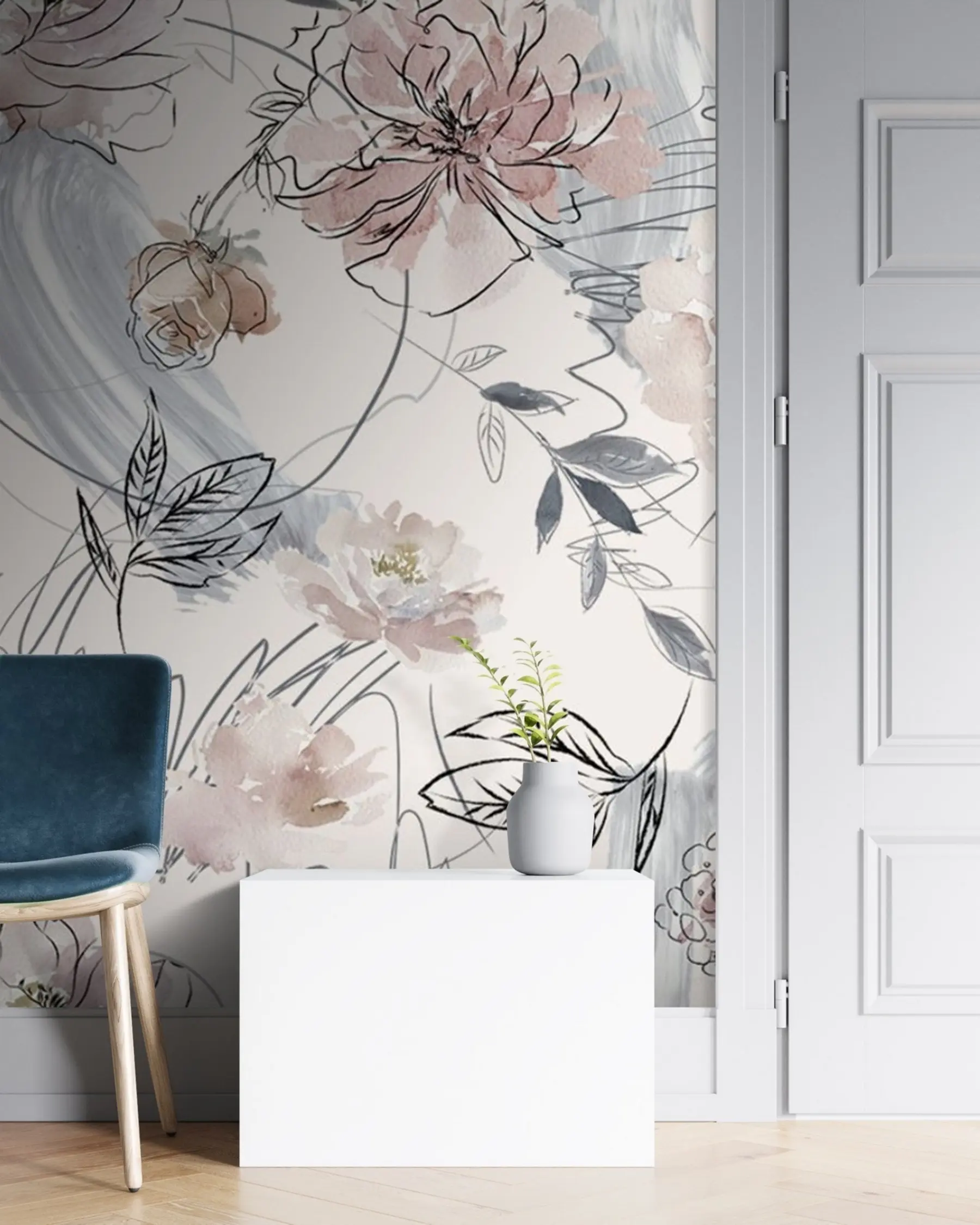 Шпалери Акварельні квіти u71515