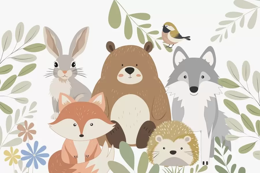 Шпалери Милі лісові тварини w05165