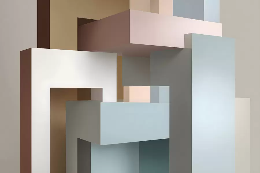 Шпалери абстрактна геометрія в 3D-стилі w05065