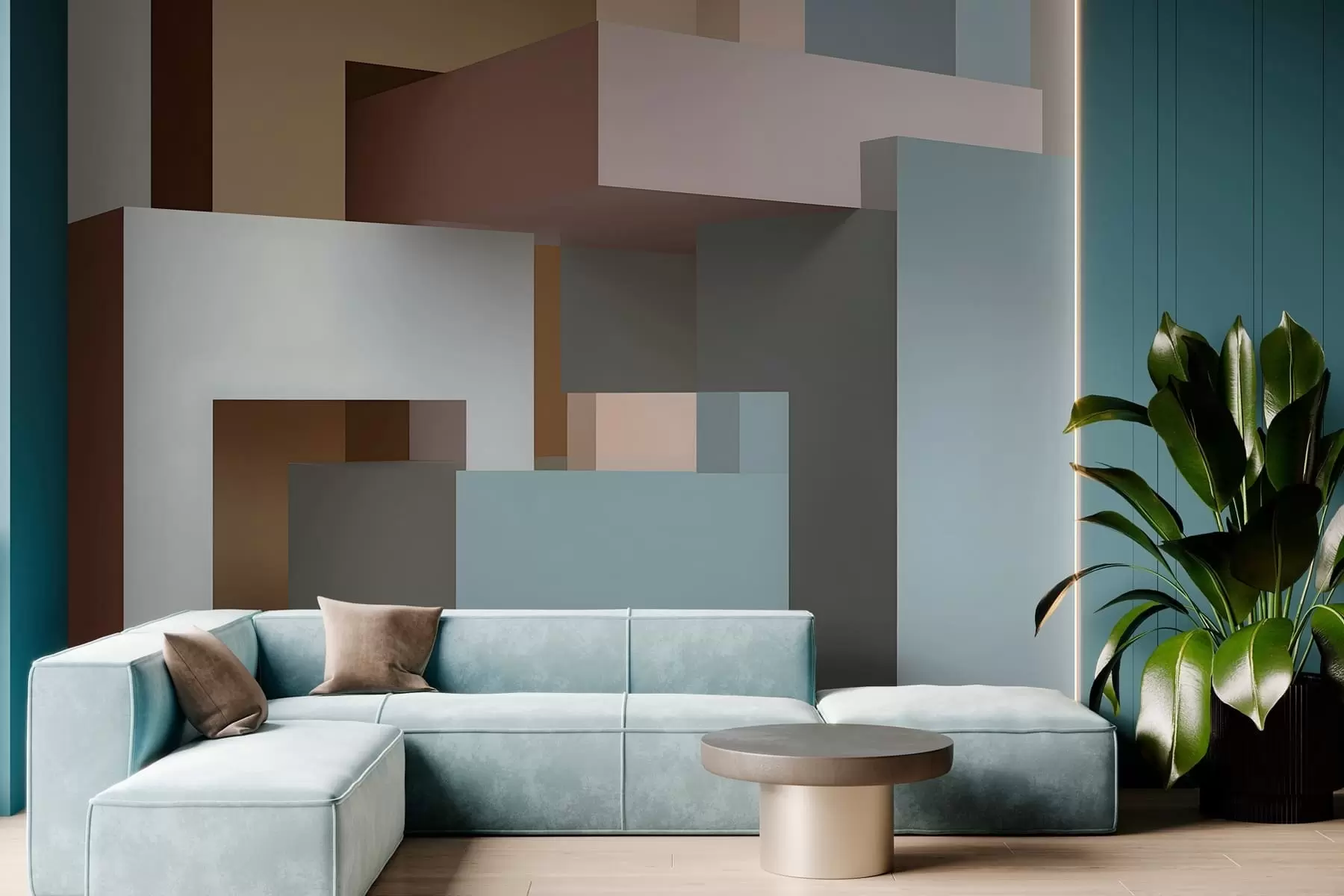 Шпалери абстрактна геометрія в 3D-стилі w05065