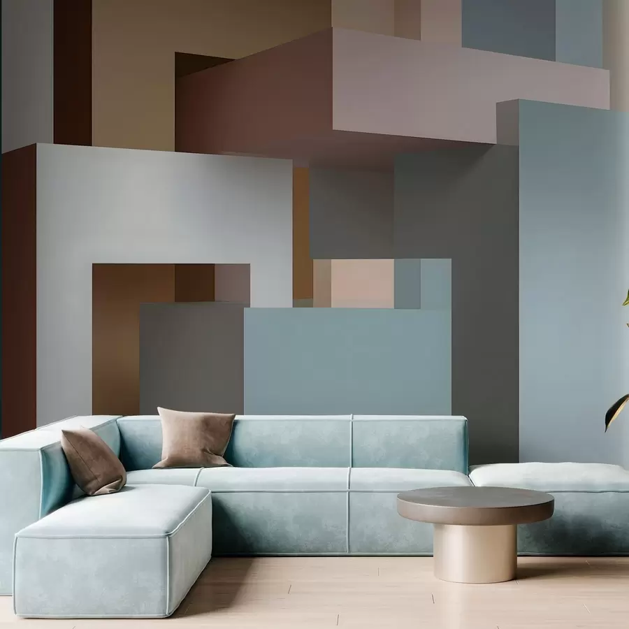 Шпалери абстрактна геометрія в 3D-стилі w05065