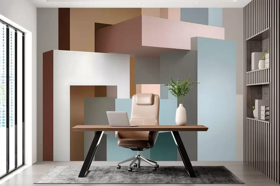 Шпалери абстрактна геометрія в 3D-стилі w05065