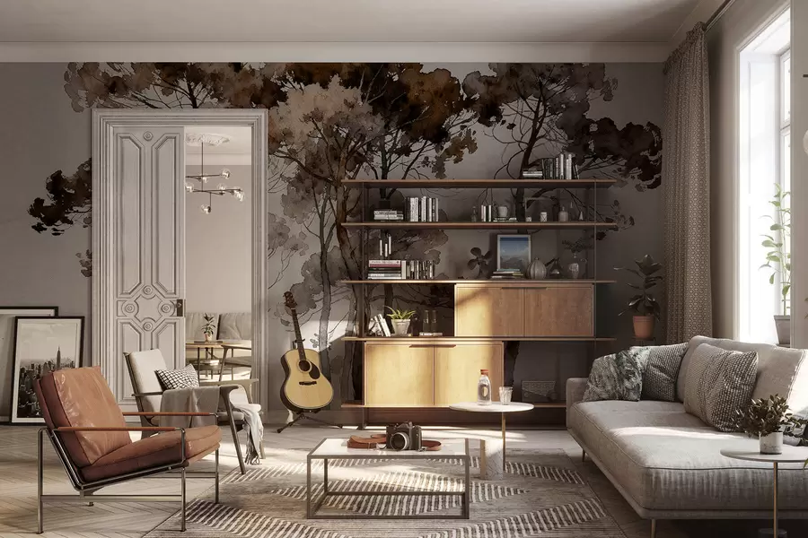 Шпалери Пофарбовані сосни w05173v1