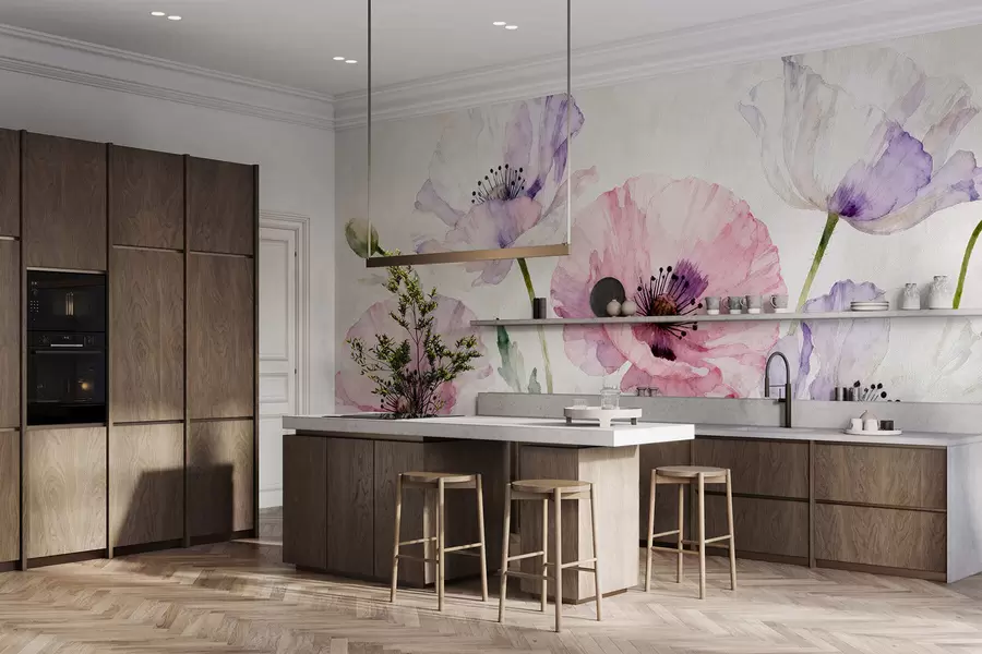 Шпалери Акварельні маки w05174