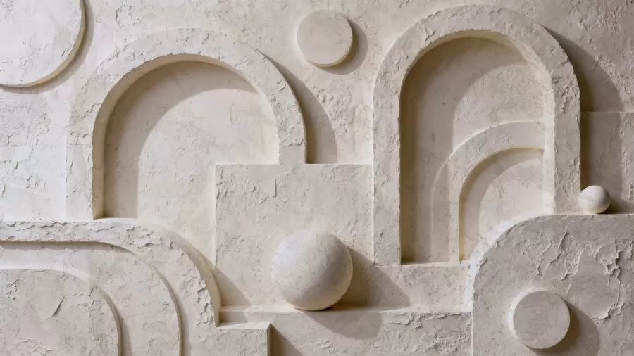 Шпалери Об'ємна геометрія з бетону w05186