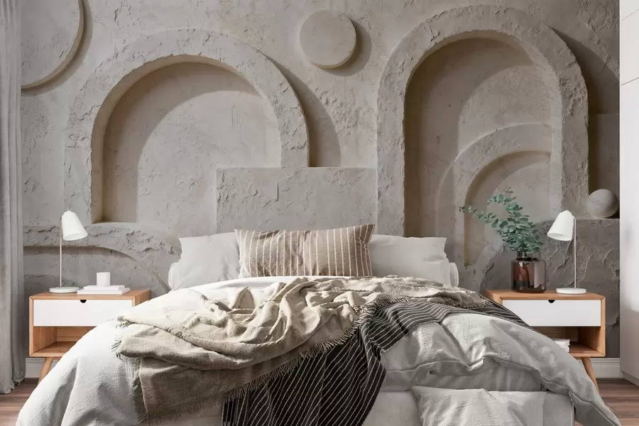 Шпалери Об'ємна геометрія з бетону w05186